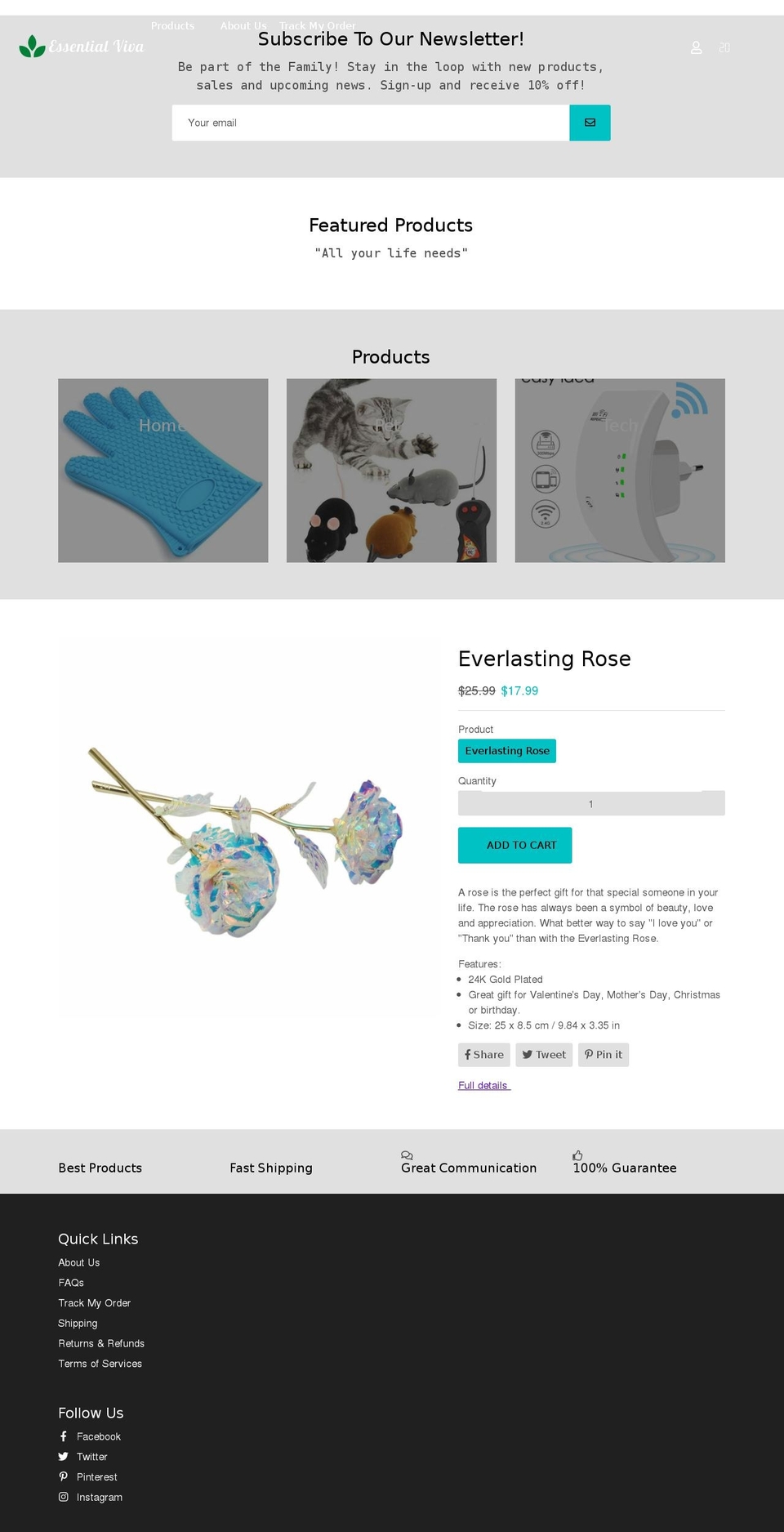 essentialviva.com shopify website screenshot