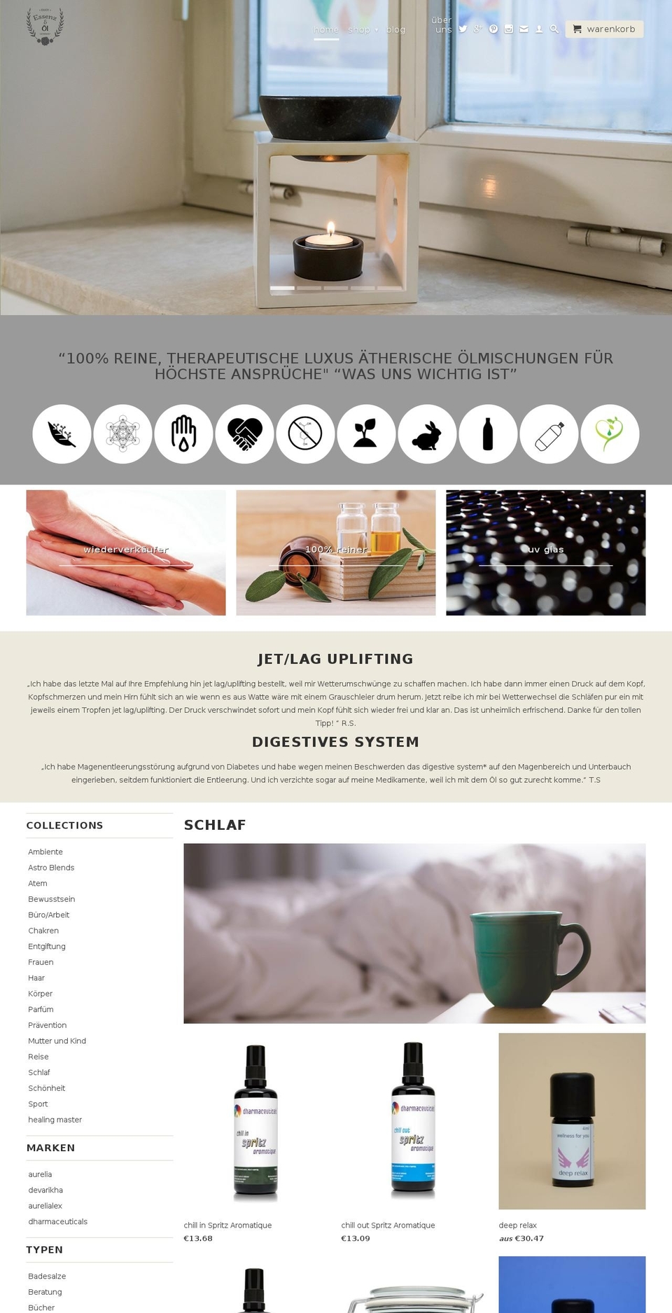 essenzundoel.com shopify website screenshot