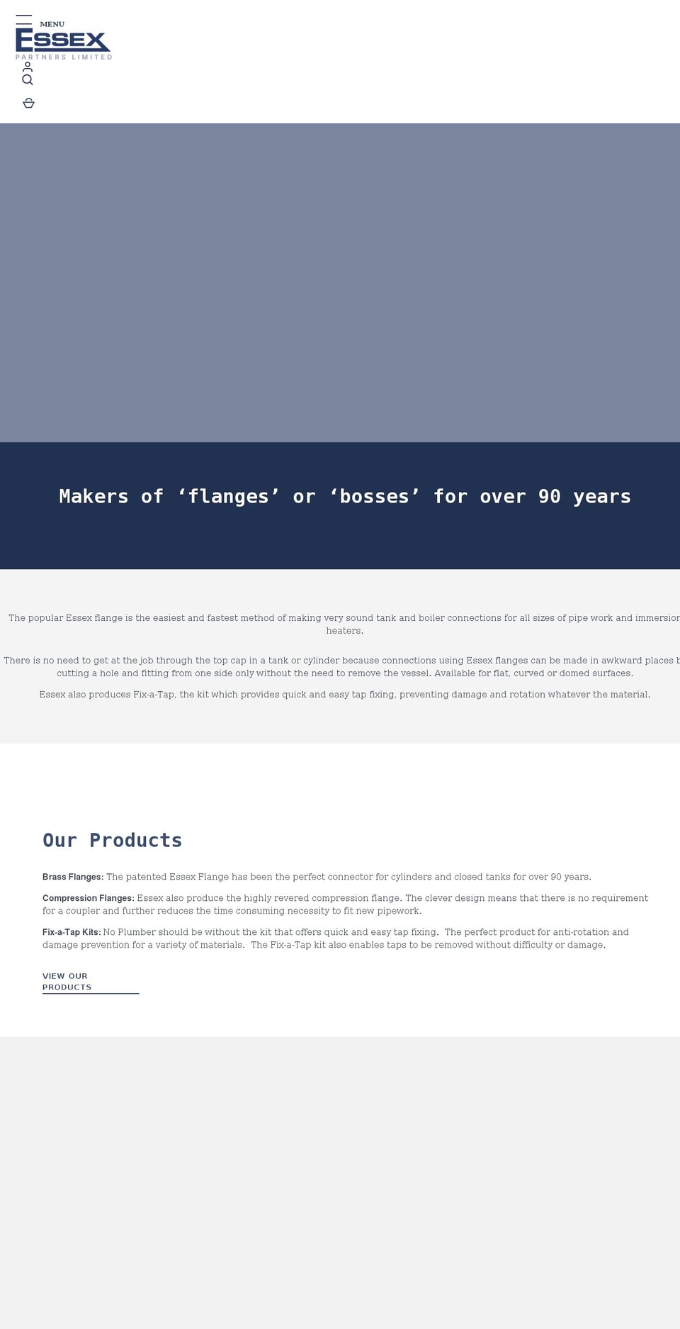 essexflanges.com shopify website screenshot