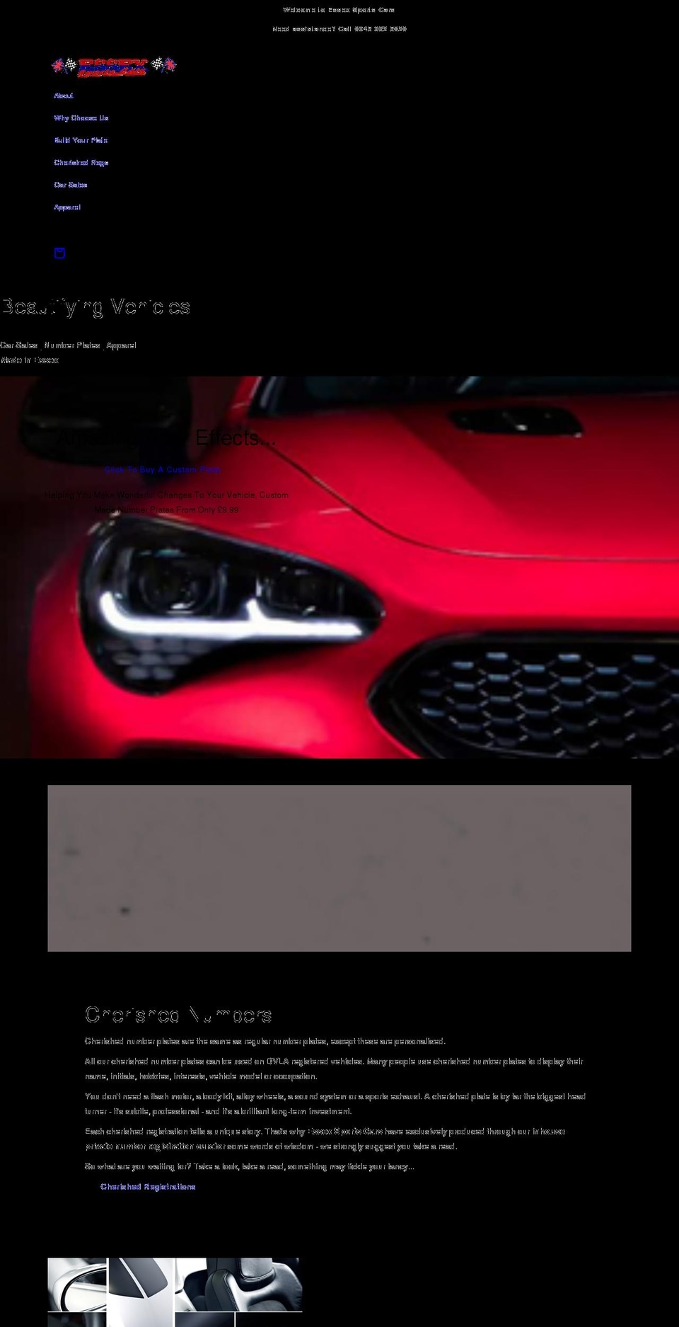 essexsportscars.com shopify website screenshot