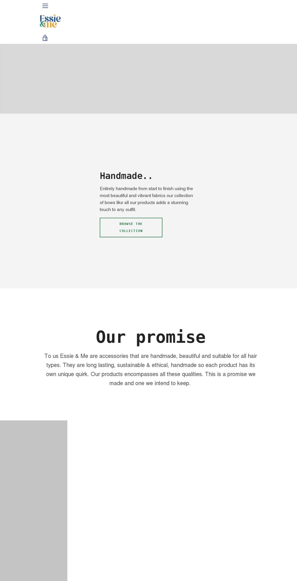 essieandme.com — Shopify storefront screenshot