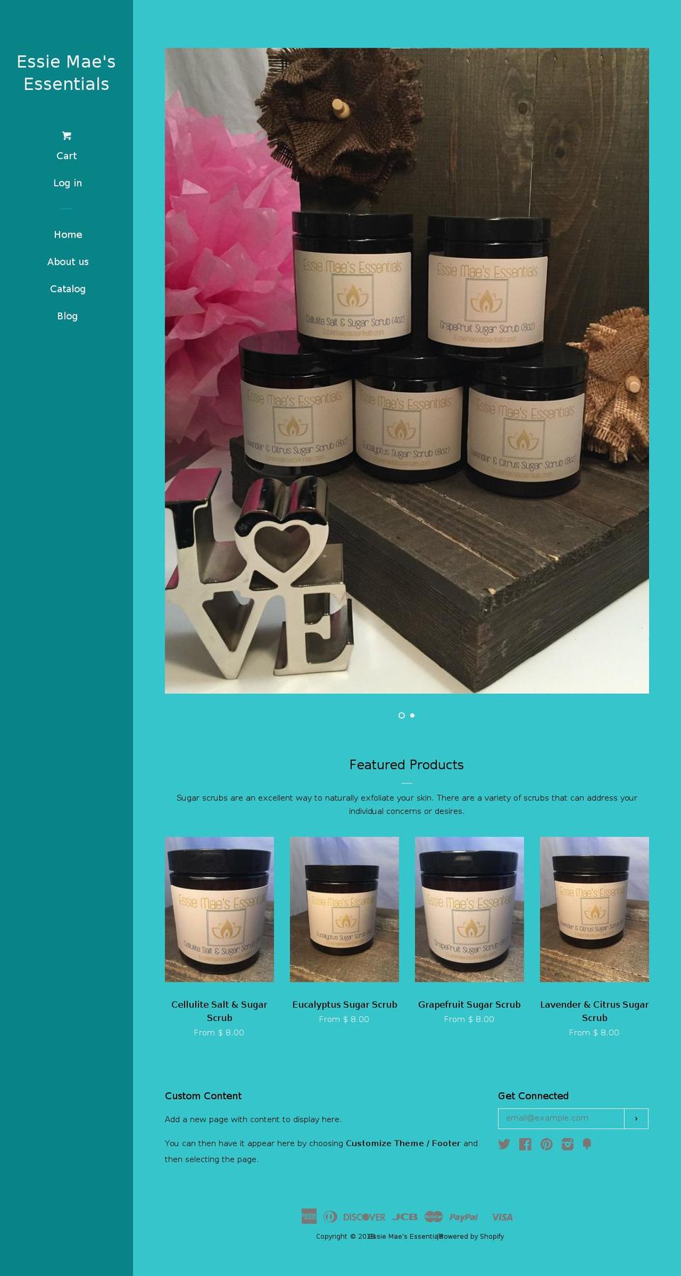 essiemaesessentials.com — Shopify storefront screenshot