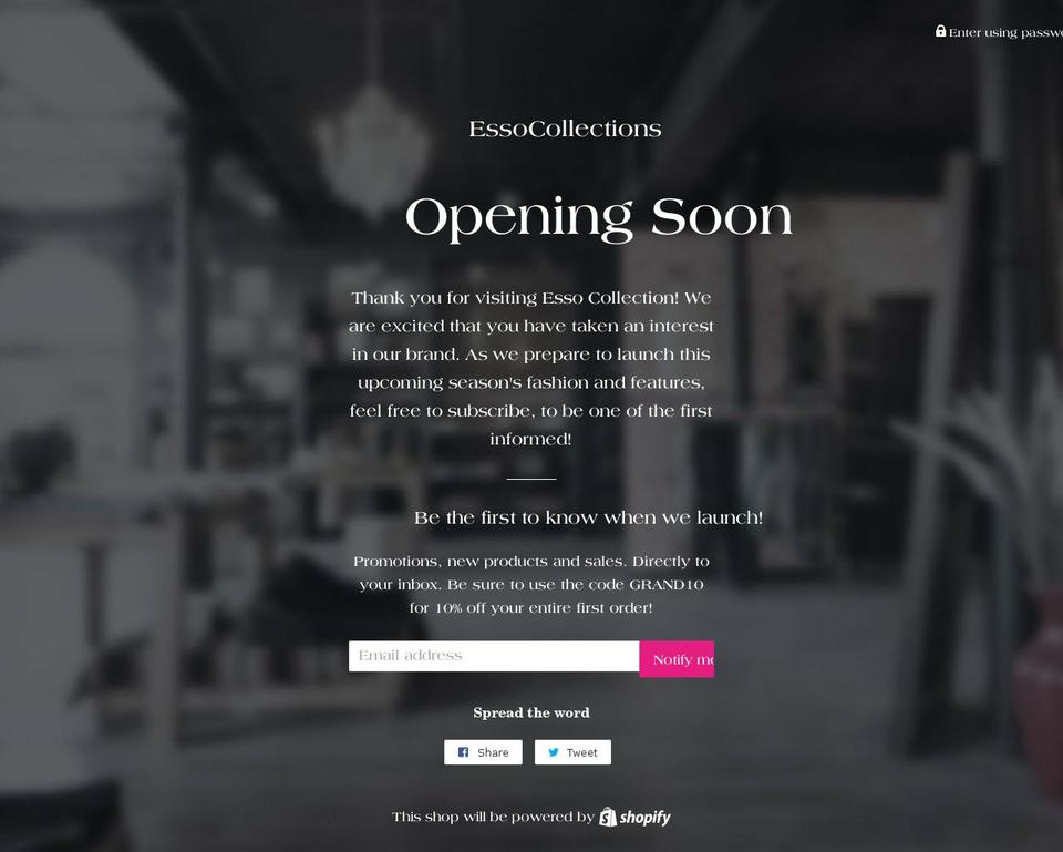 essocollection.com — Shopify storefront screenshot