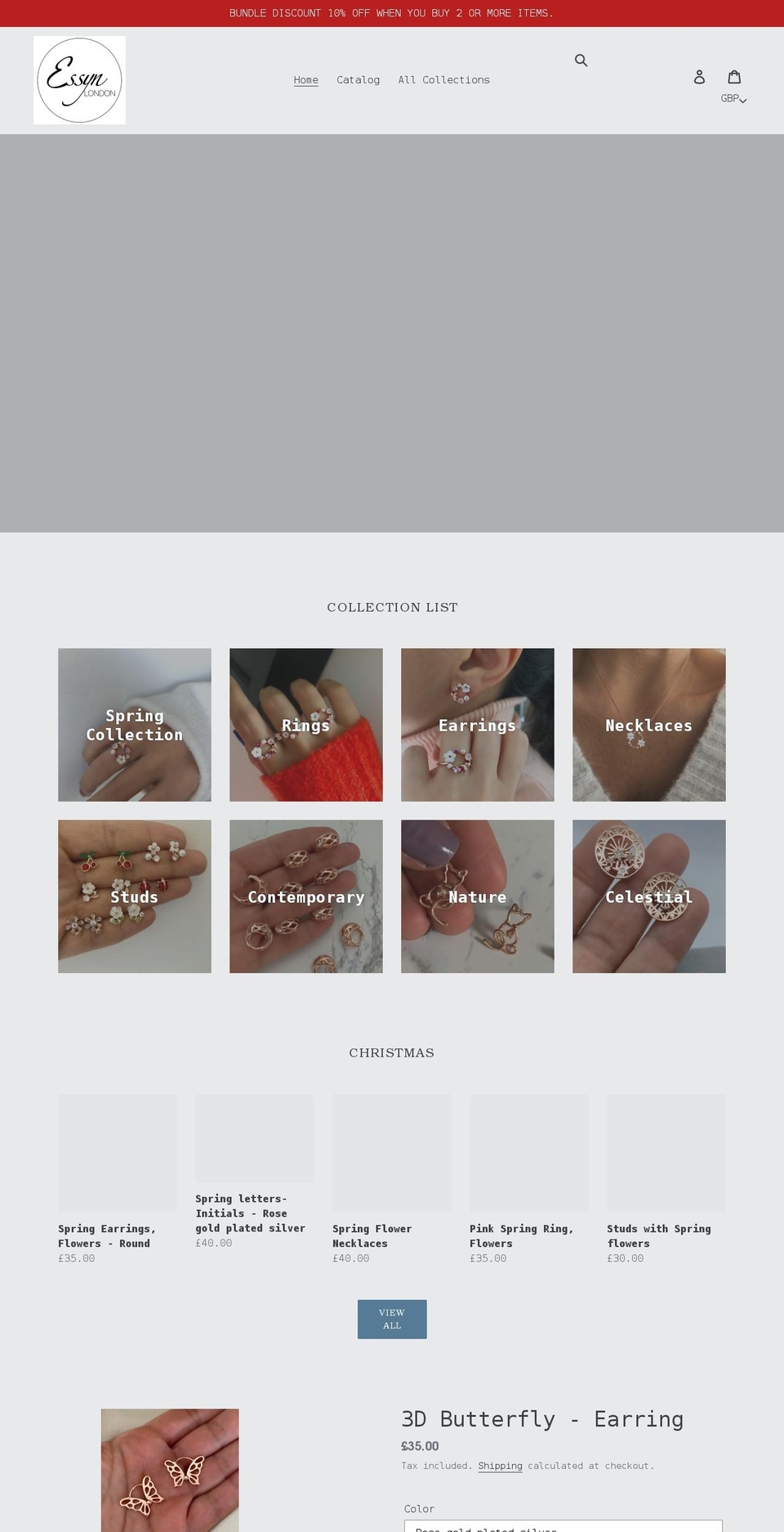 essyn-london.co.uk shopify website screenshot
