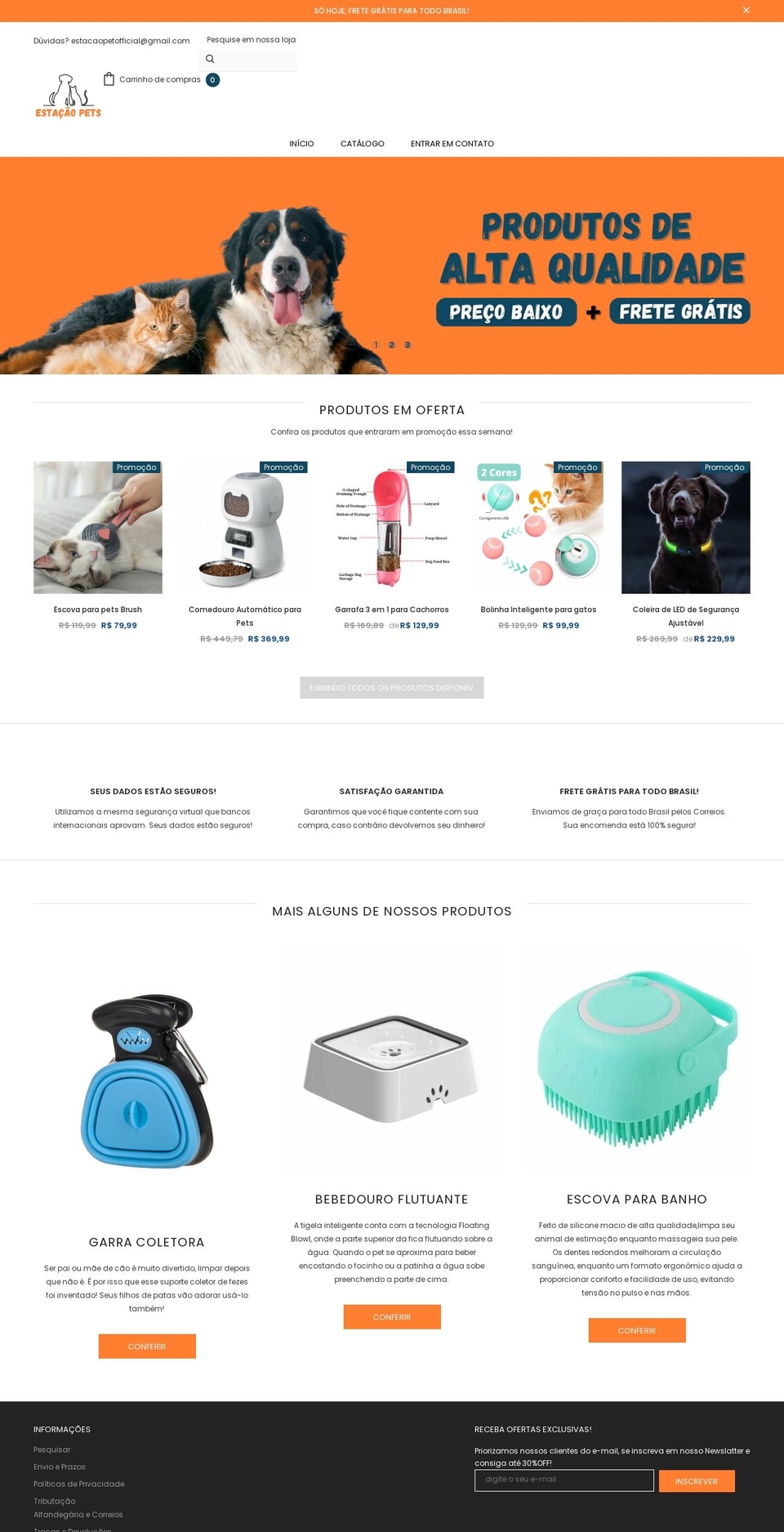 estacaopets.com shopify website screenshot