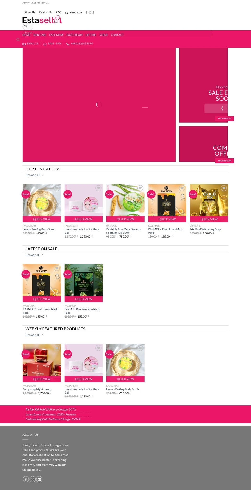 estasell.com shopify website screenshot