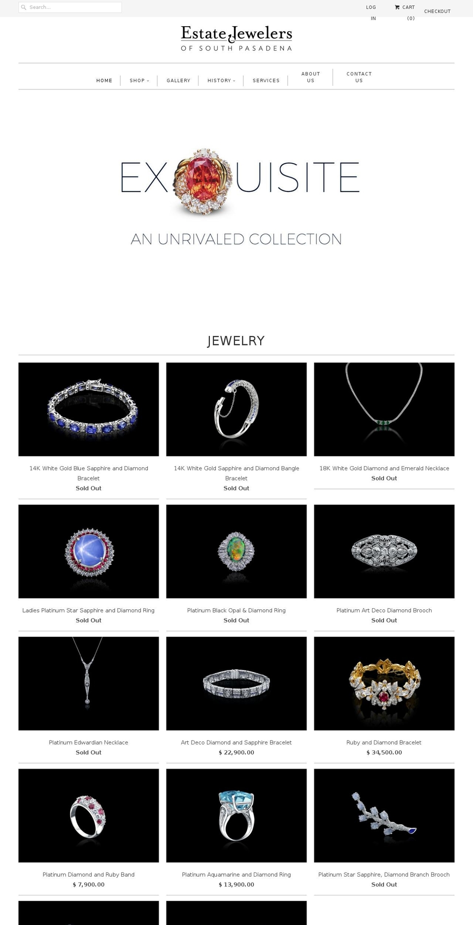 estate-jewelers.com shopify website screenshot