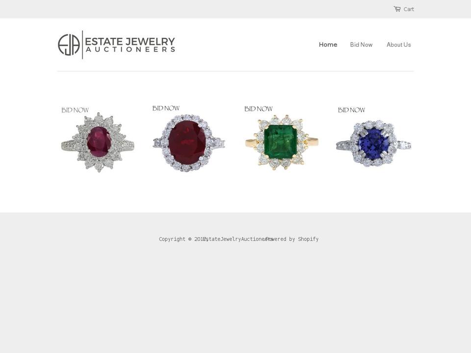 estatejewelryauctioneers.com shopify website screenshot