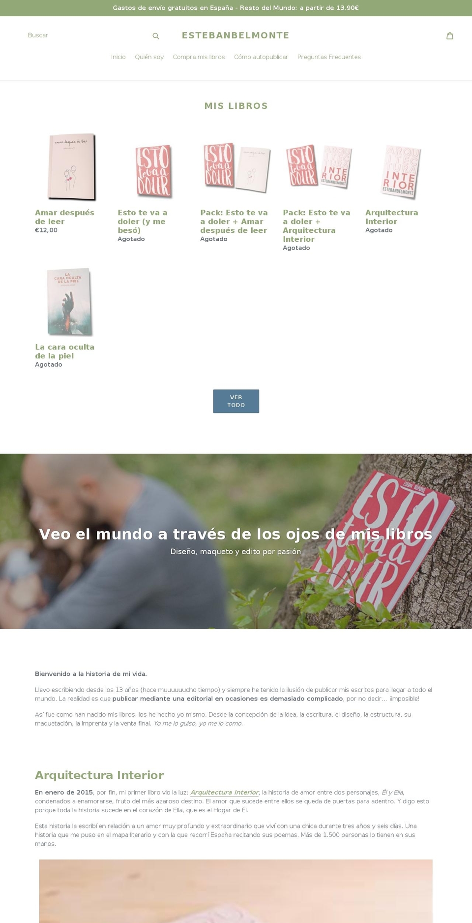 estebanbelmonte.com — Shopify storefront screenshot