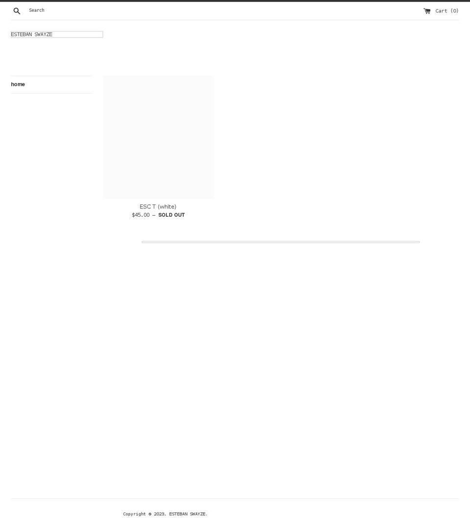 estebanswayze.com shopify website screenshot