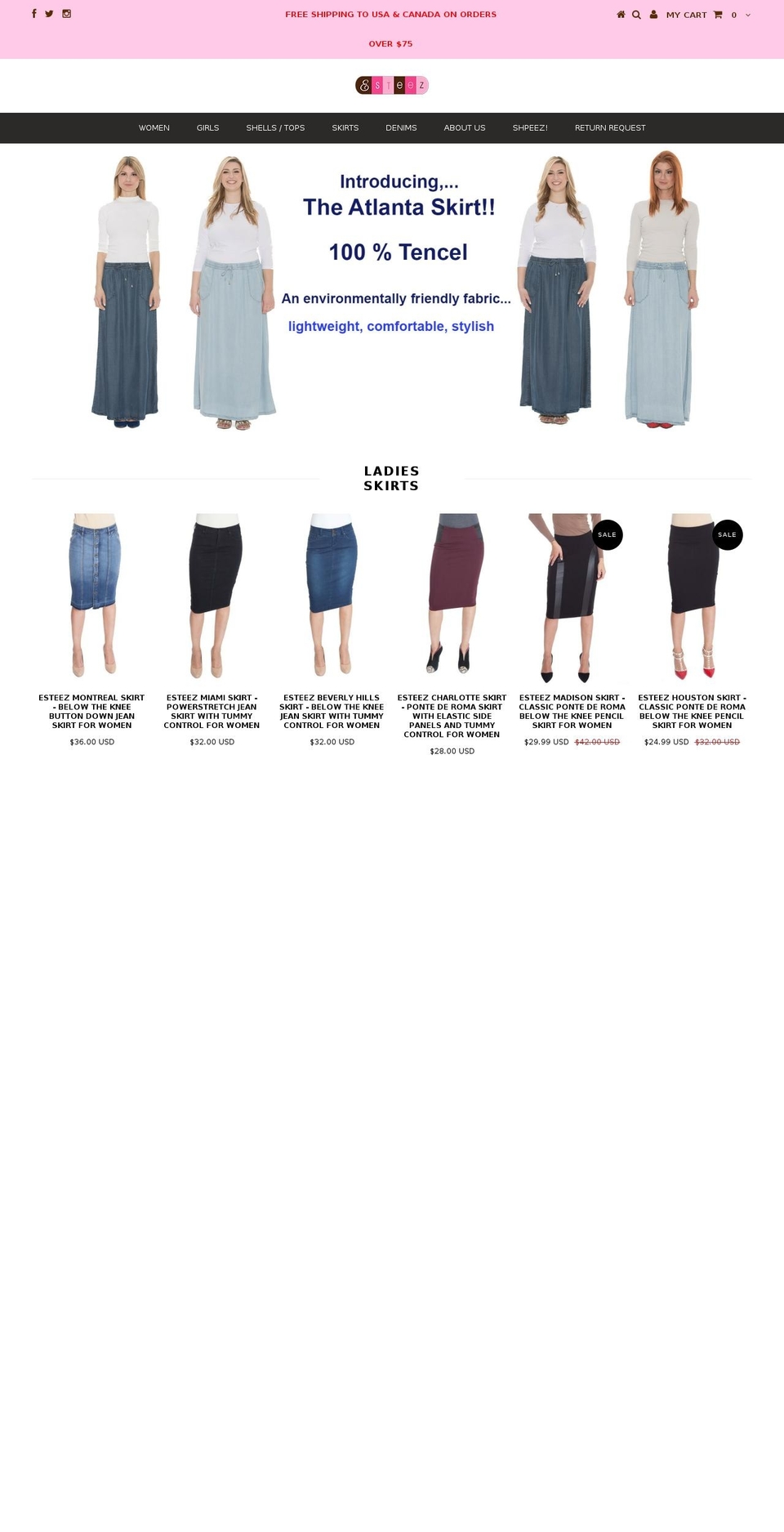 esteez.com shopify website screenshot