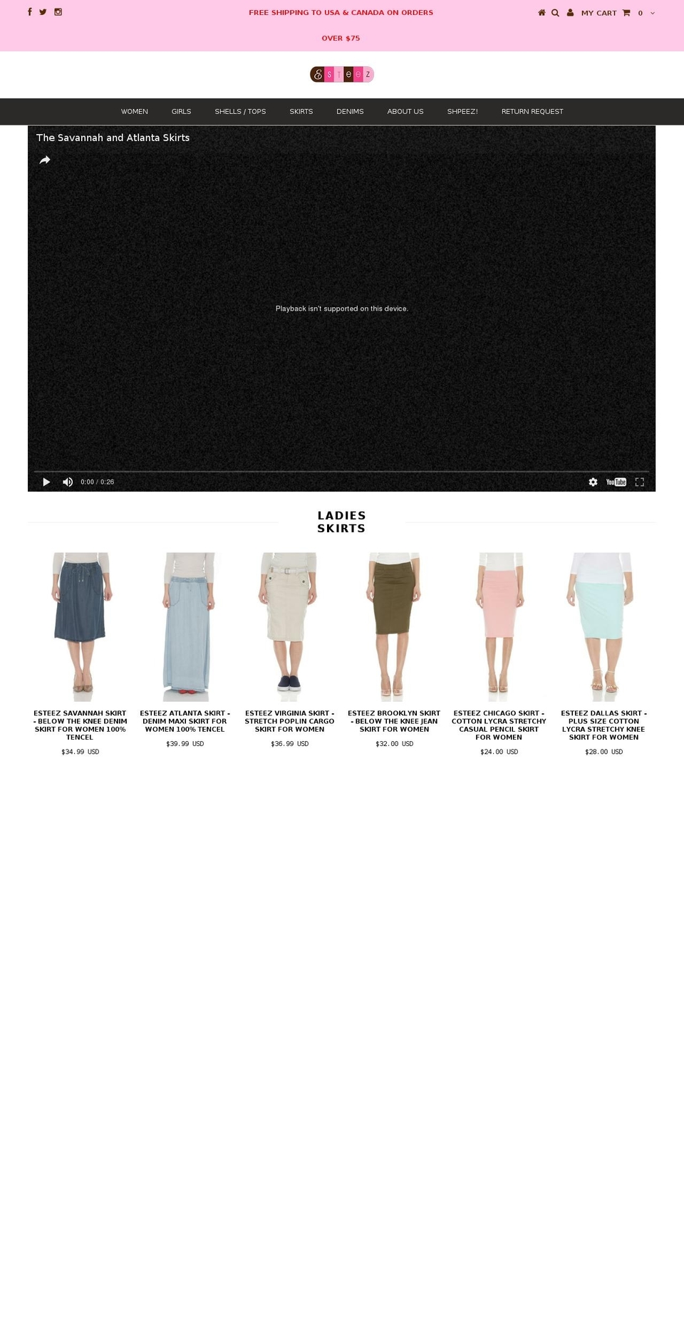 esteezjunior.com shopify website screenshot