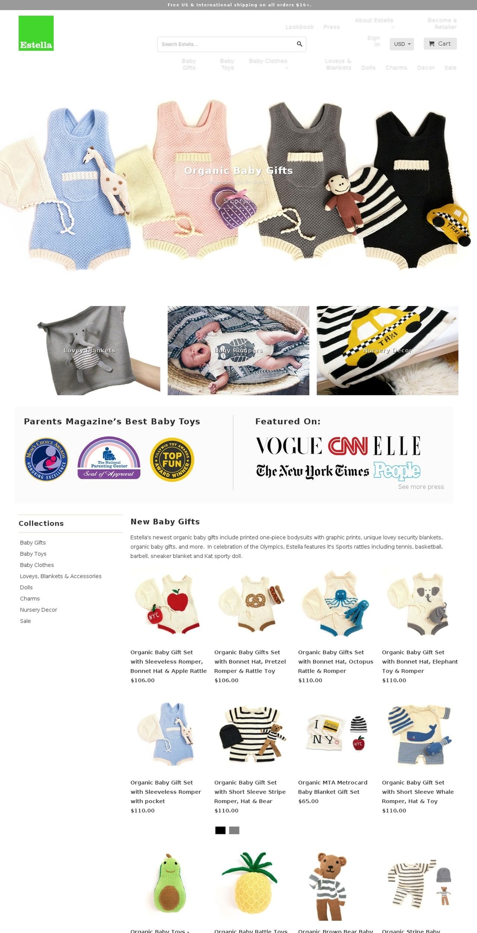 estella-nyc.com shopify website screenshot