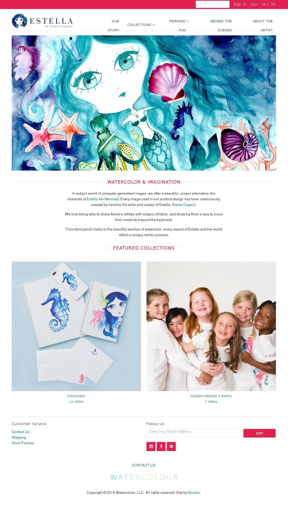 estellathemermaid.com — Shopify storefront screenshot