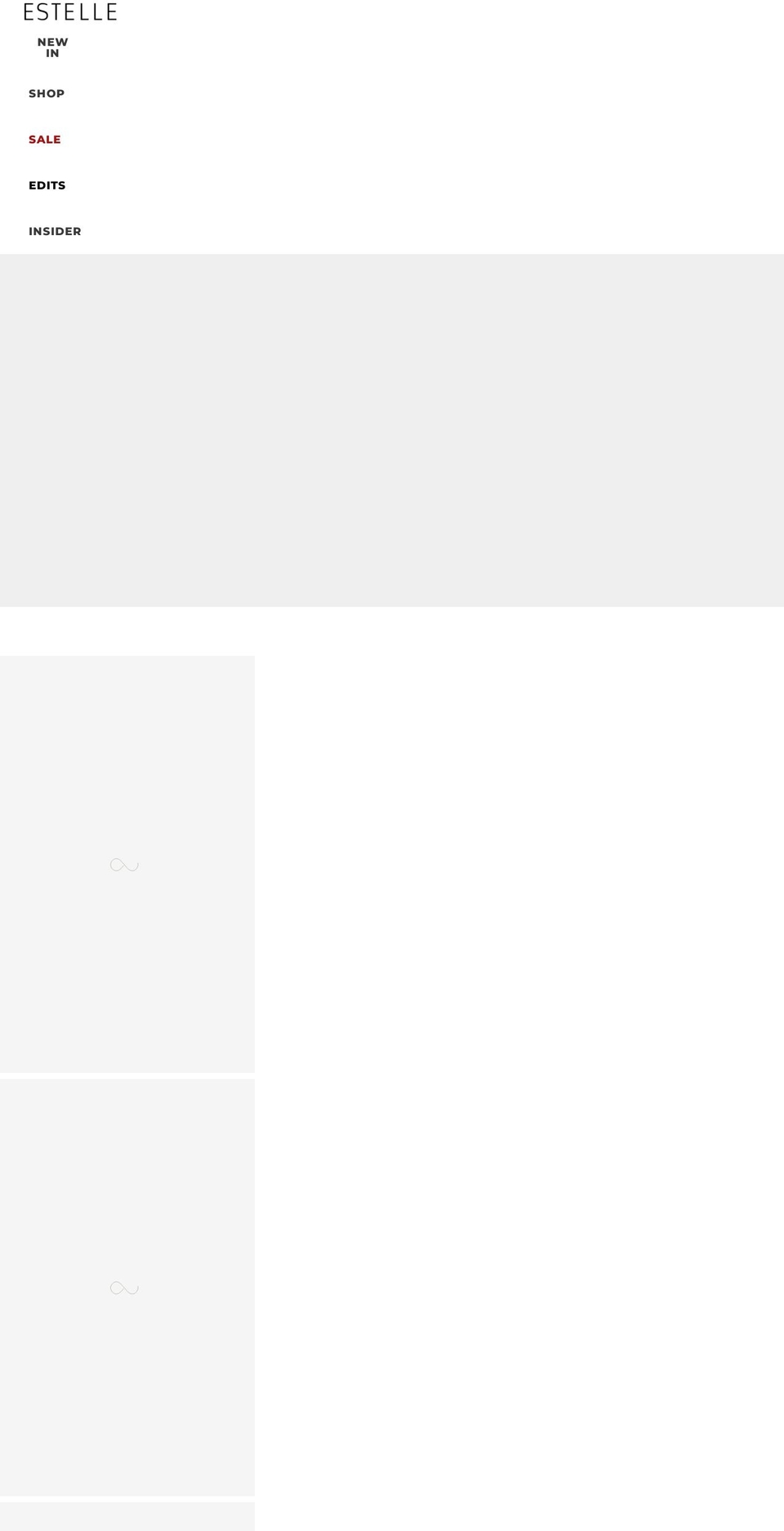 estelleclothing.com.au shopify website screenshot