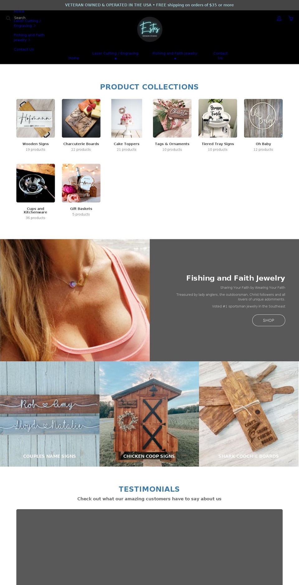 estesdesignstudio.com shopify website screenshot