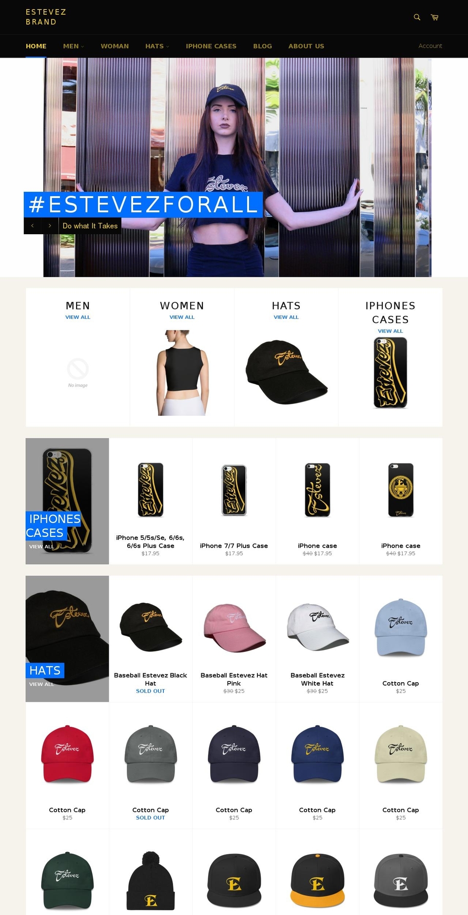 estevezofficial.com shopify website screenshot