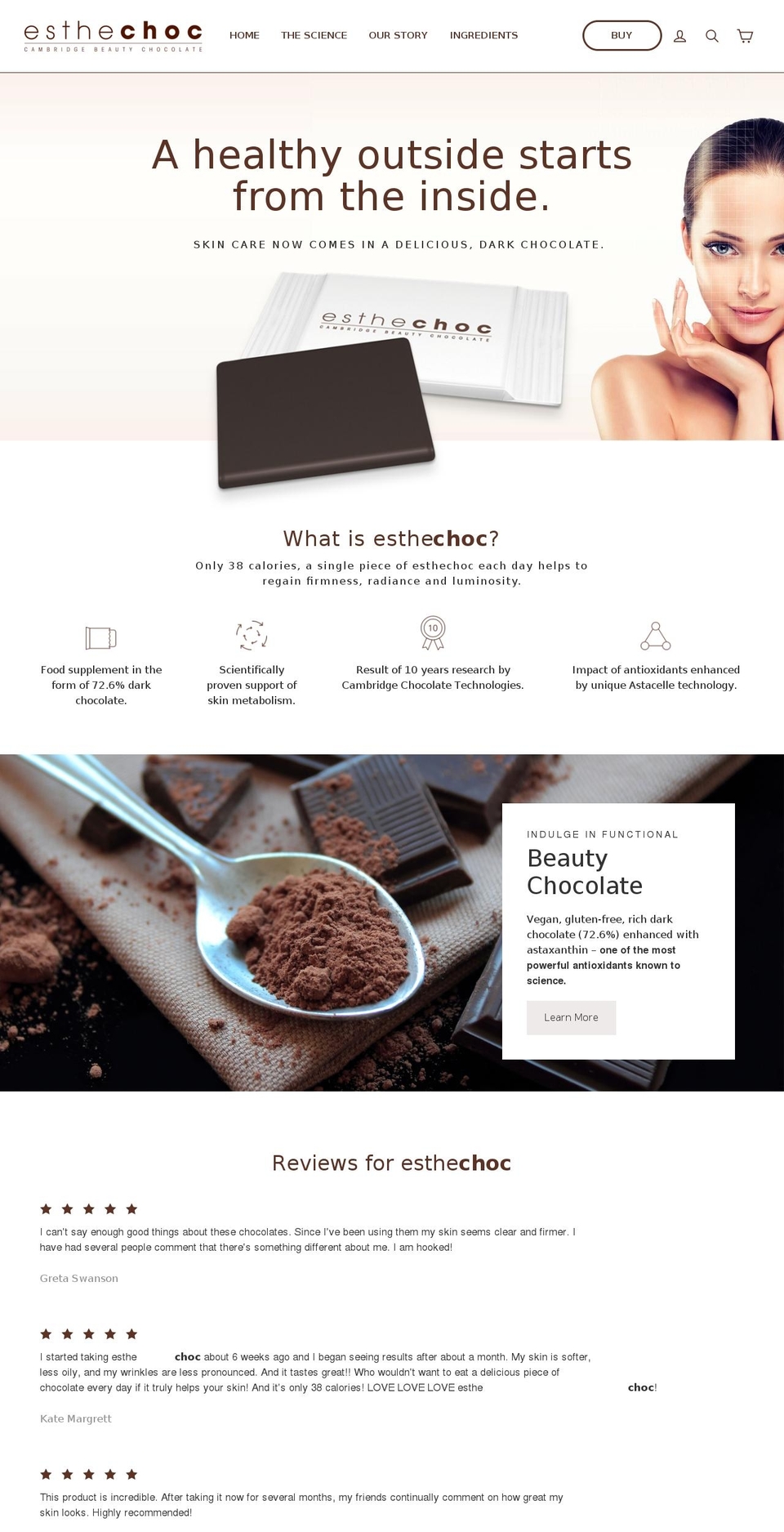 esthechoc.us shopify website screenshot