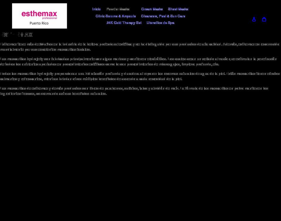 esthemaxpuertorico.com shopify website screenshot