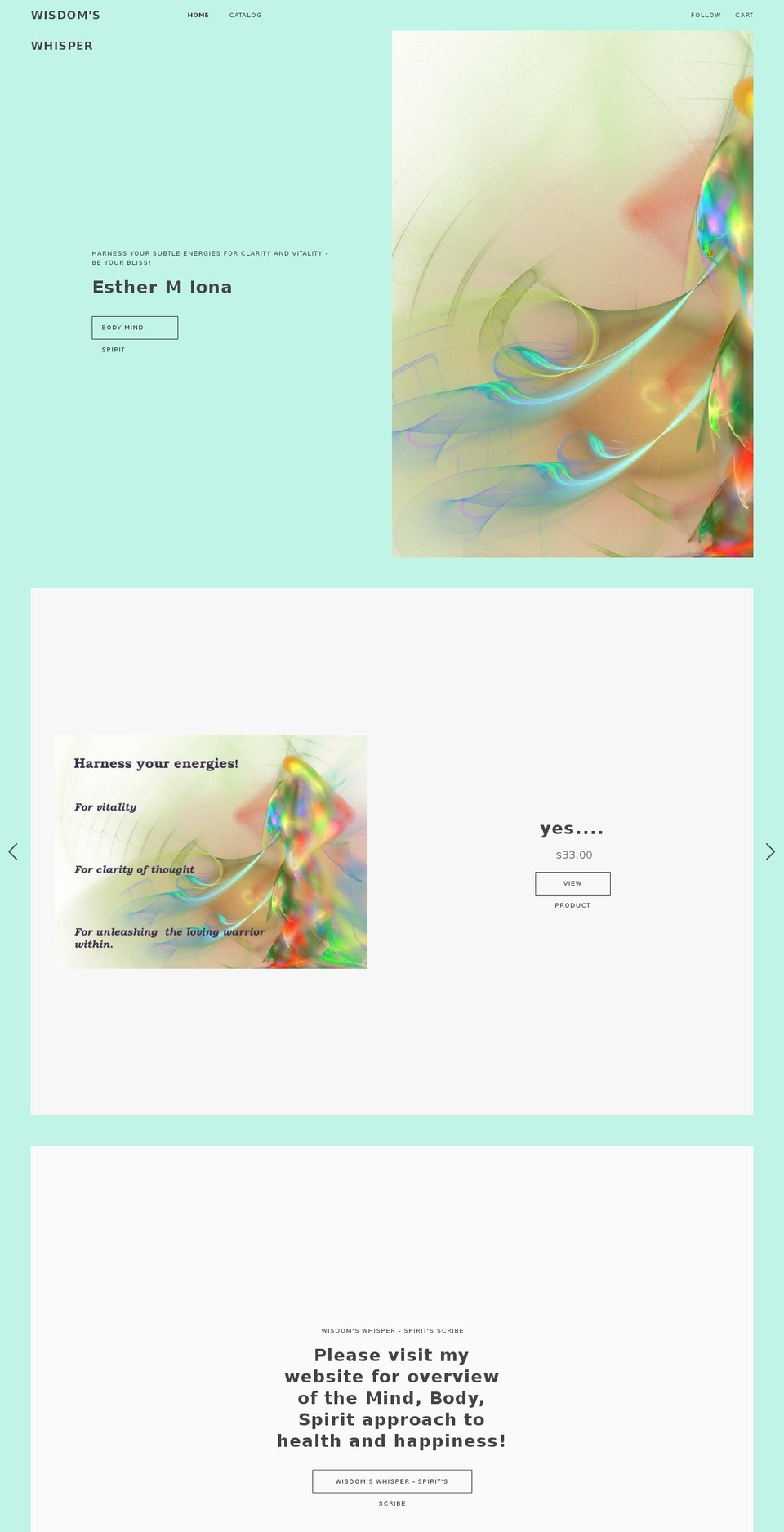 esther-m-iona.com — Shopify storefront screenshot