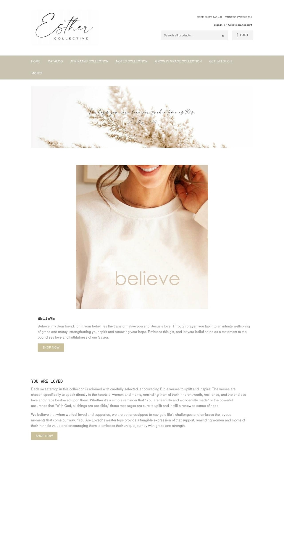 esthercollectivestudio.com shopify website screenshot