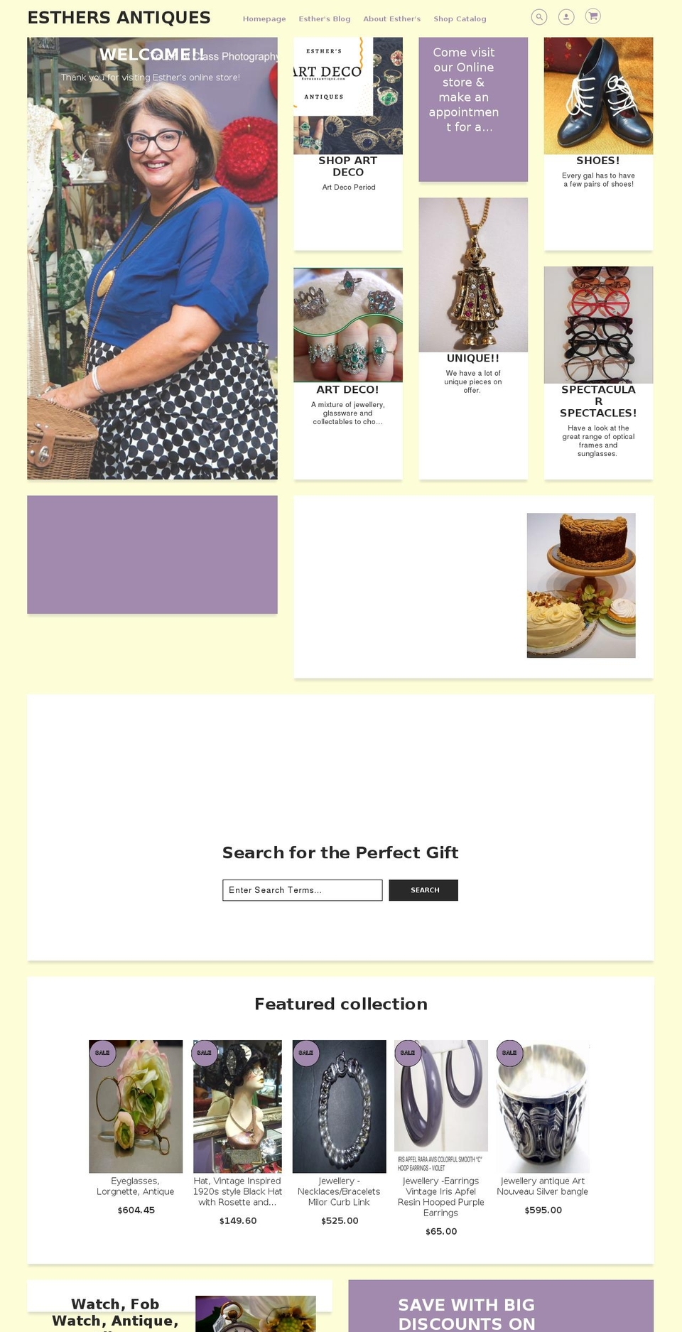 esthersantique.com — Shopify storefront screenshot