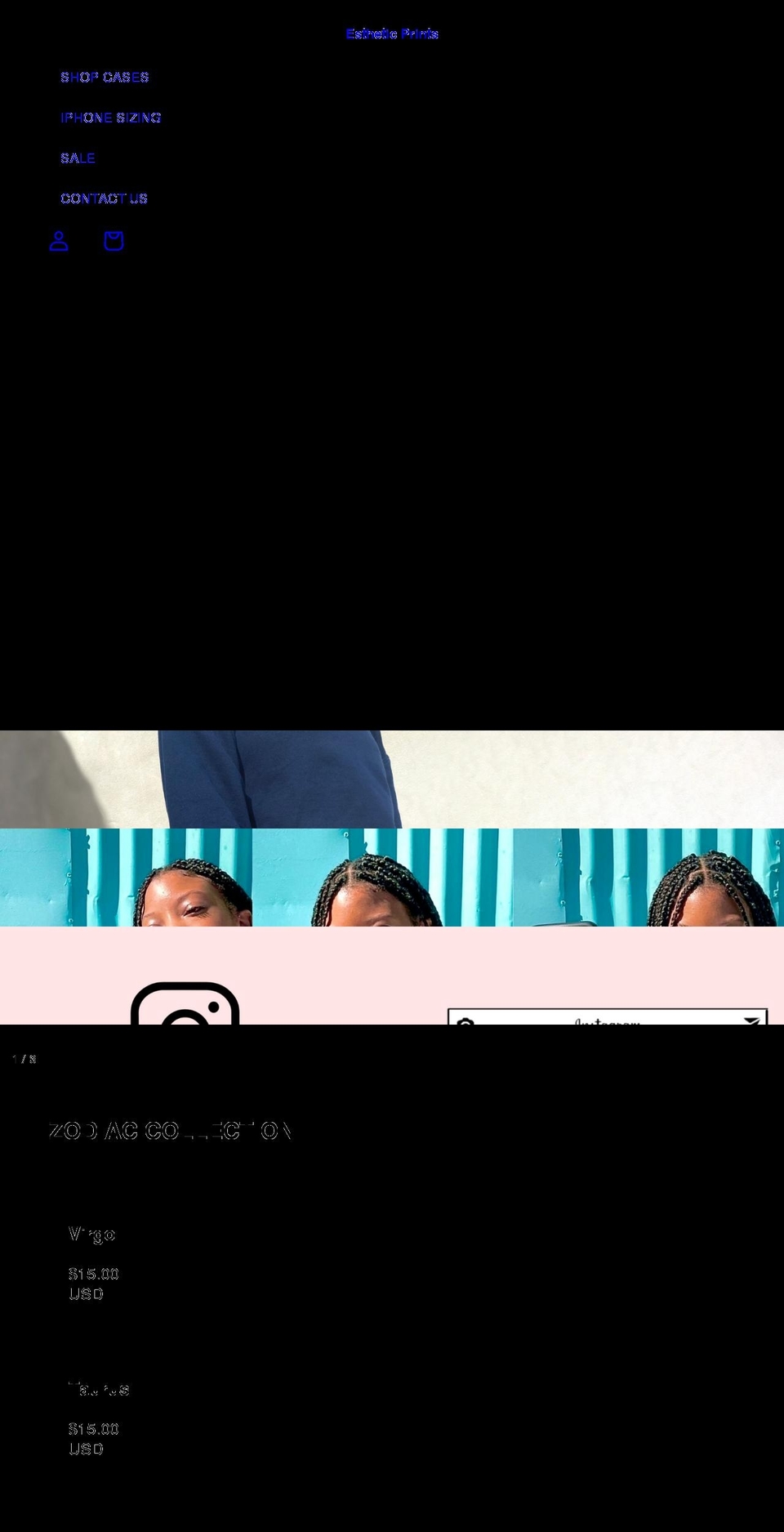 estheticprints.com shopify website screenshot