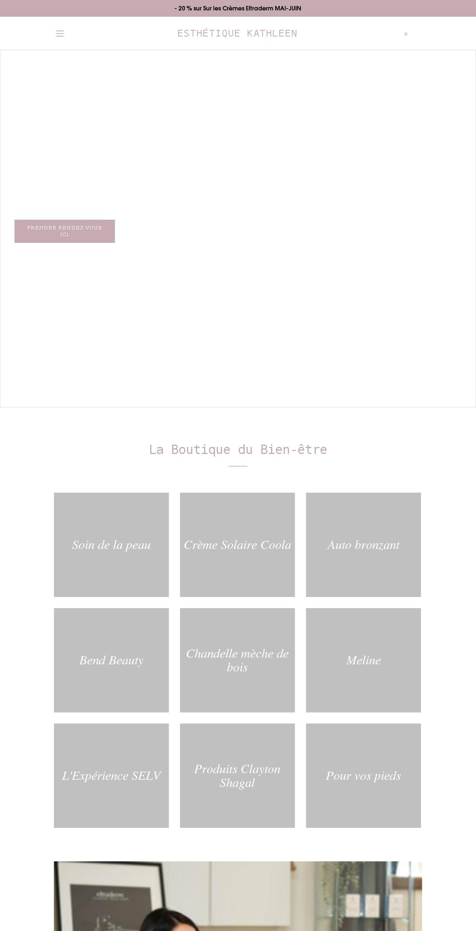 esthetiquekathleen.com shopify website screenshot