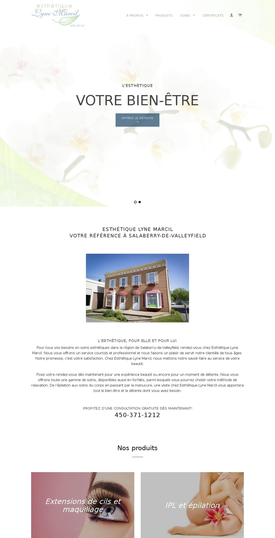 esthetiquelynemarcil.com shopify website screenshot