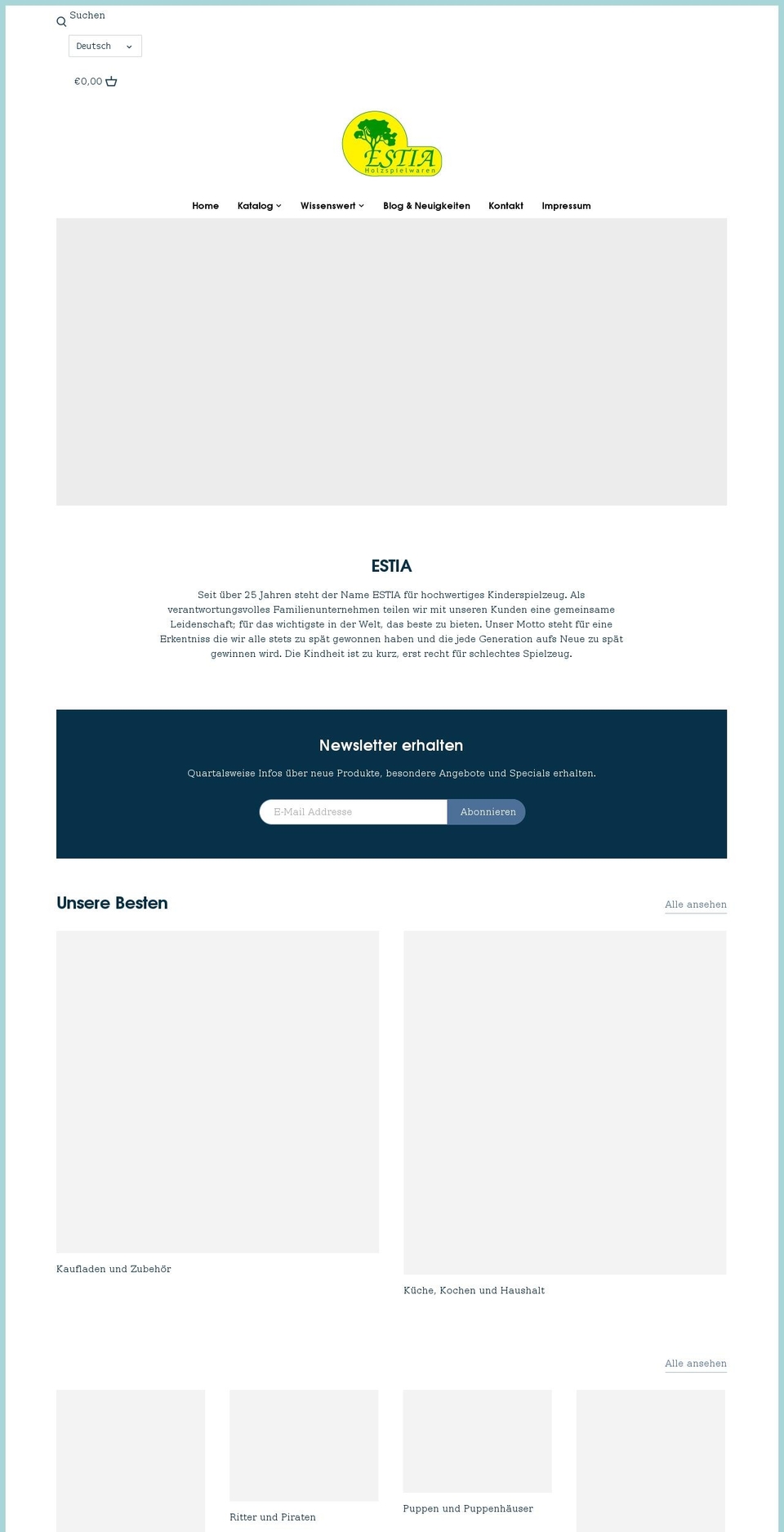 estia.de shopify website screenshot