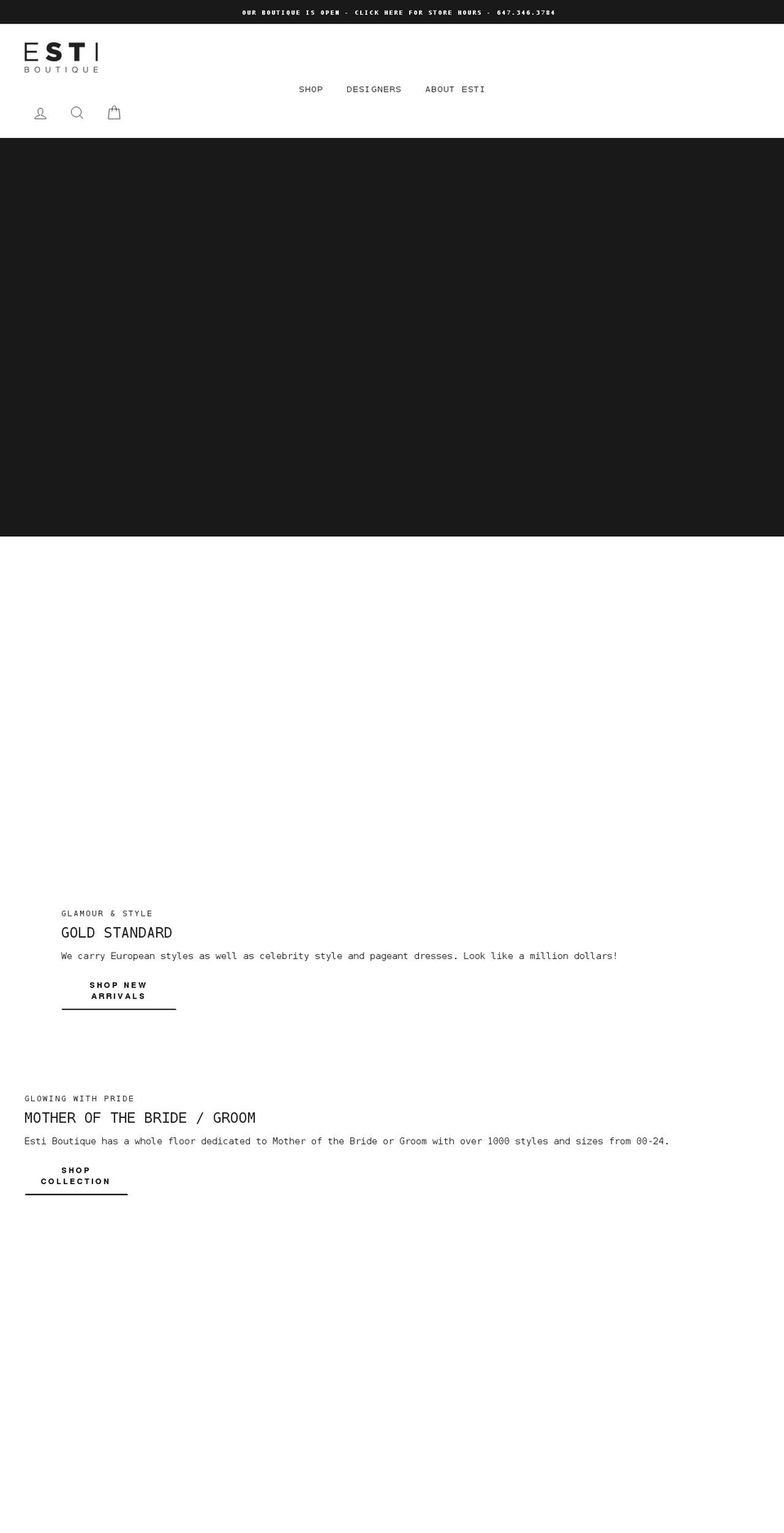 estiboutique.com shopify website screenshot