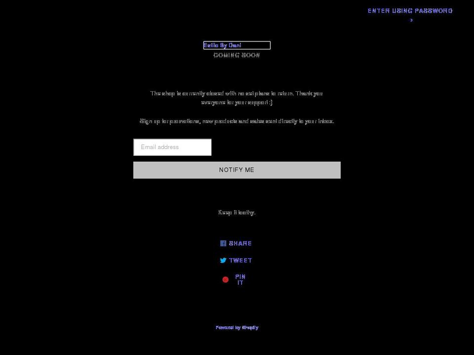 estilobydani.com shopify website screenshot