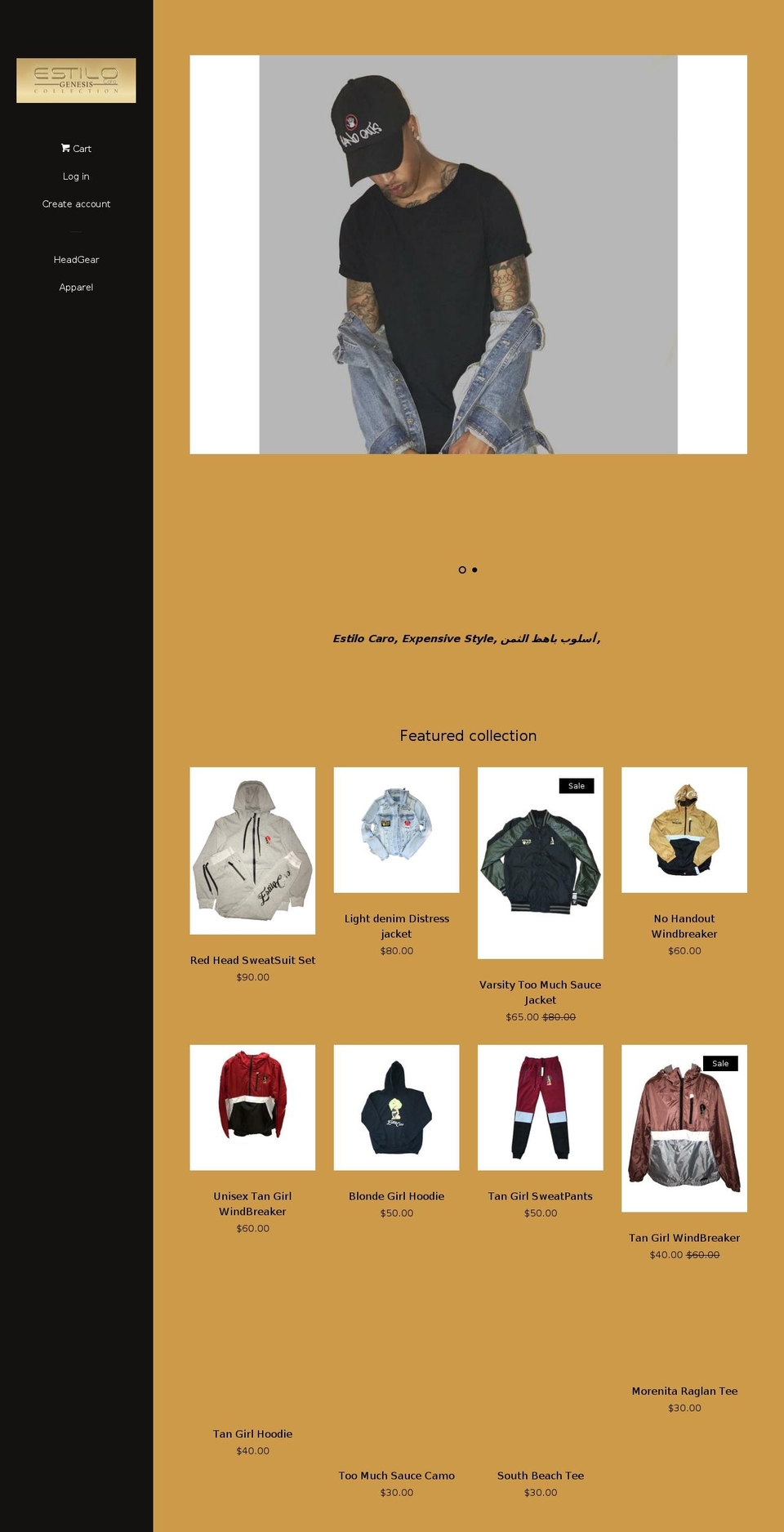 estilocaro.com — Shopify storefront screenshot
