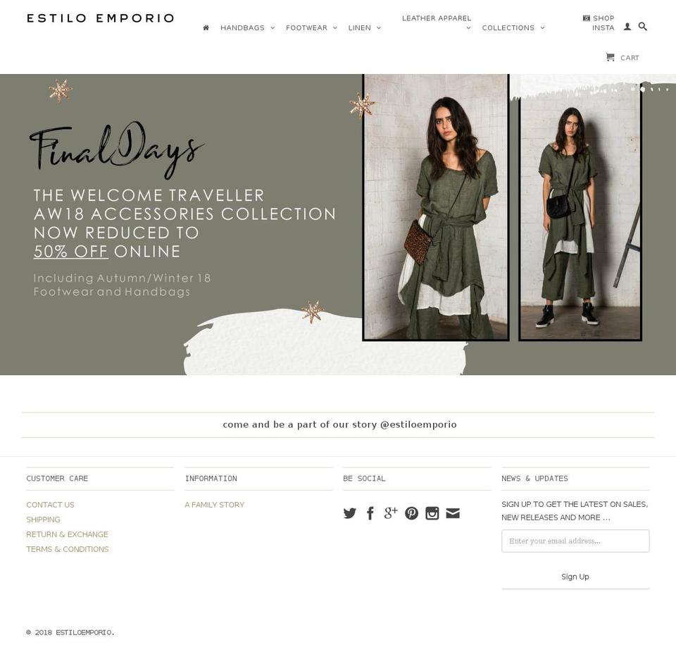 estiloemporio.com.au shopify website screenshot