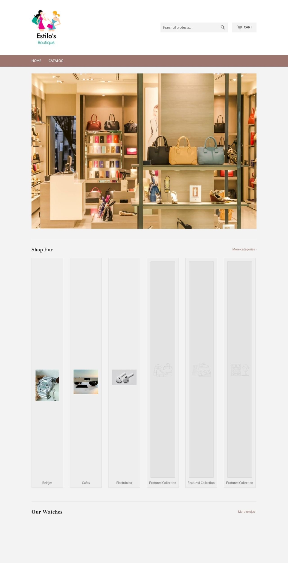 estilosboutique.com — Shopify storefront screenshot