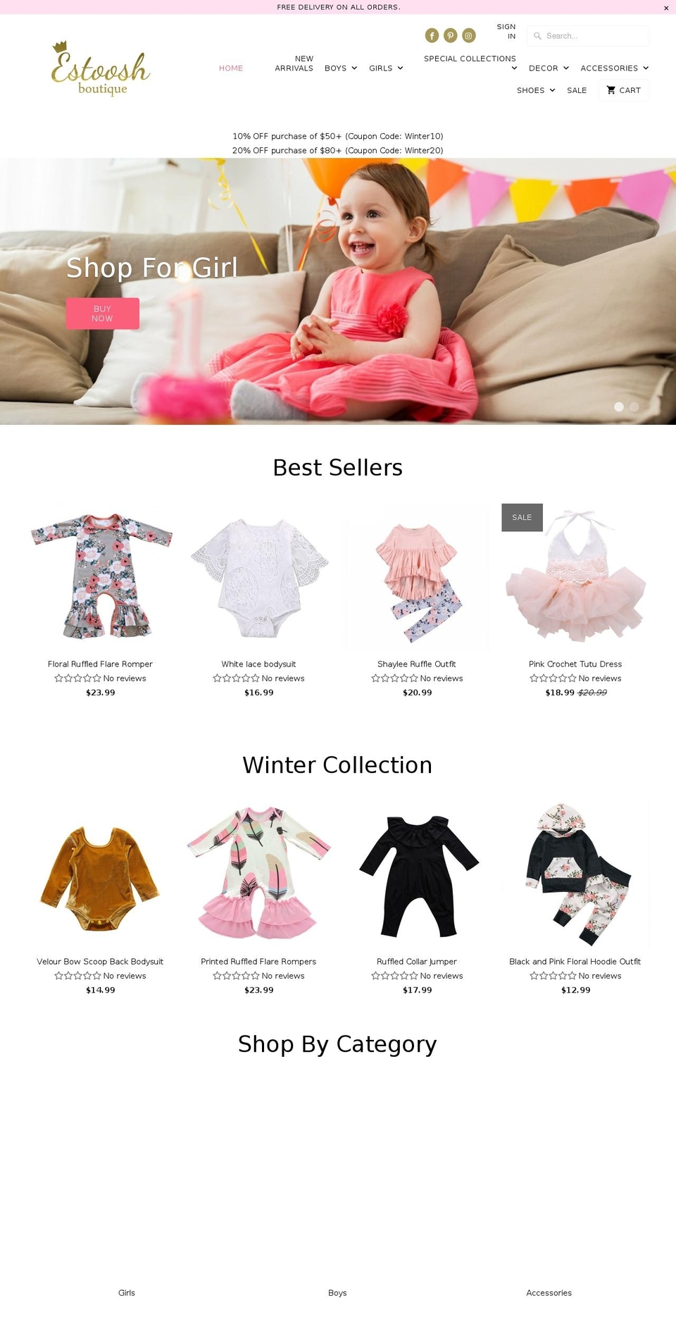 estoosh.com — Shopify storefront screenshot