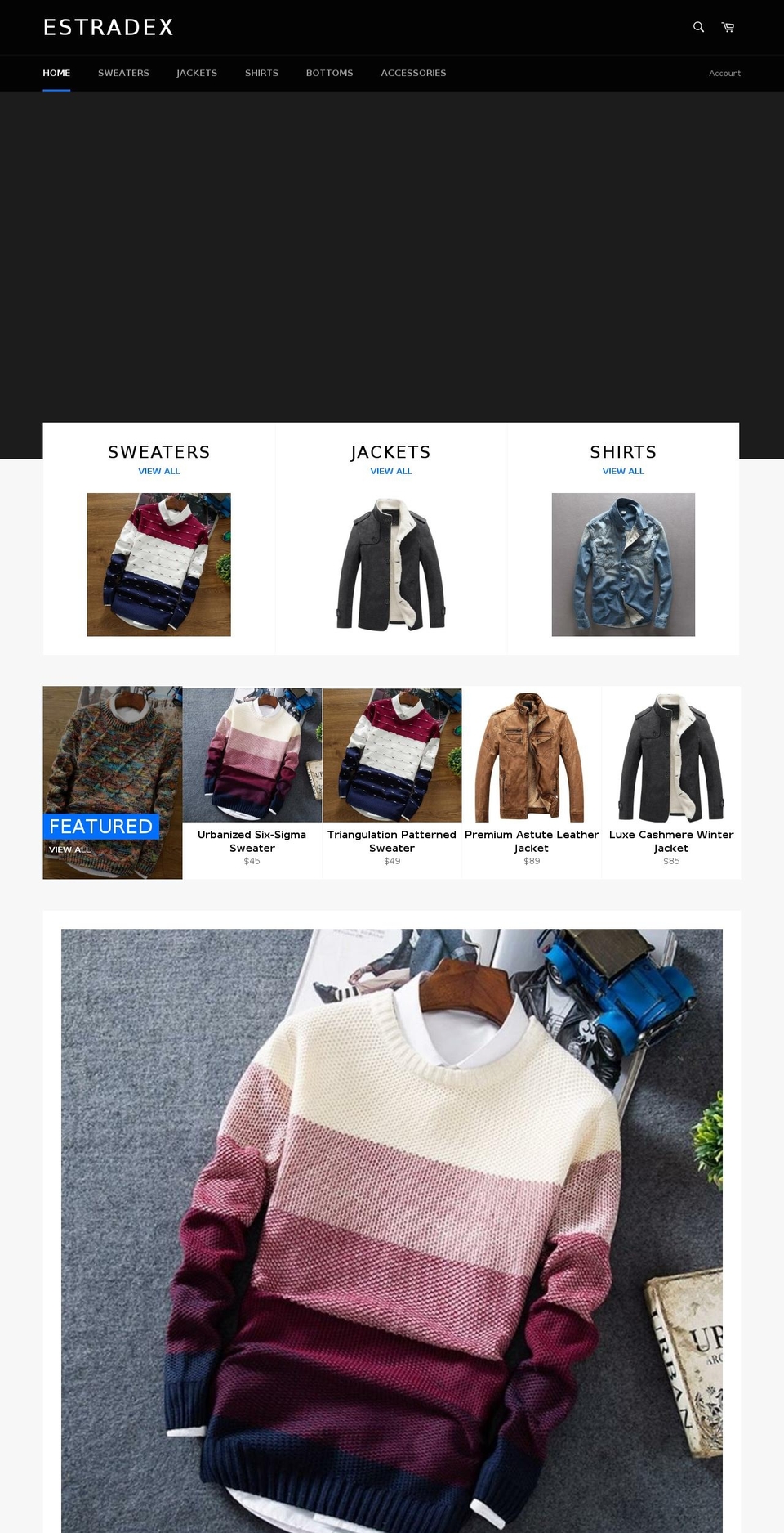 estradex.com shopify website screenshot