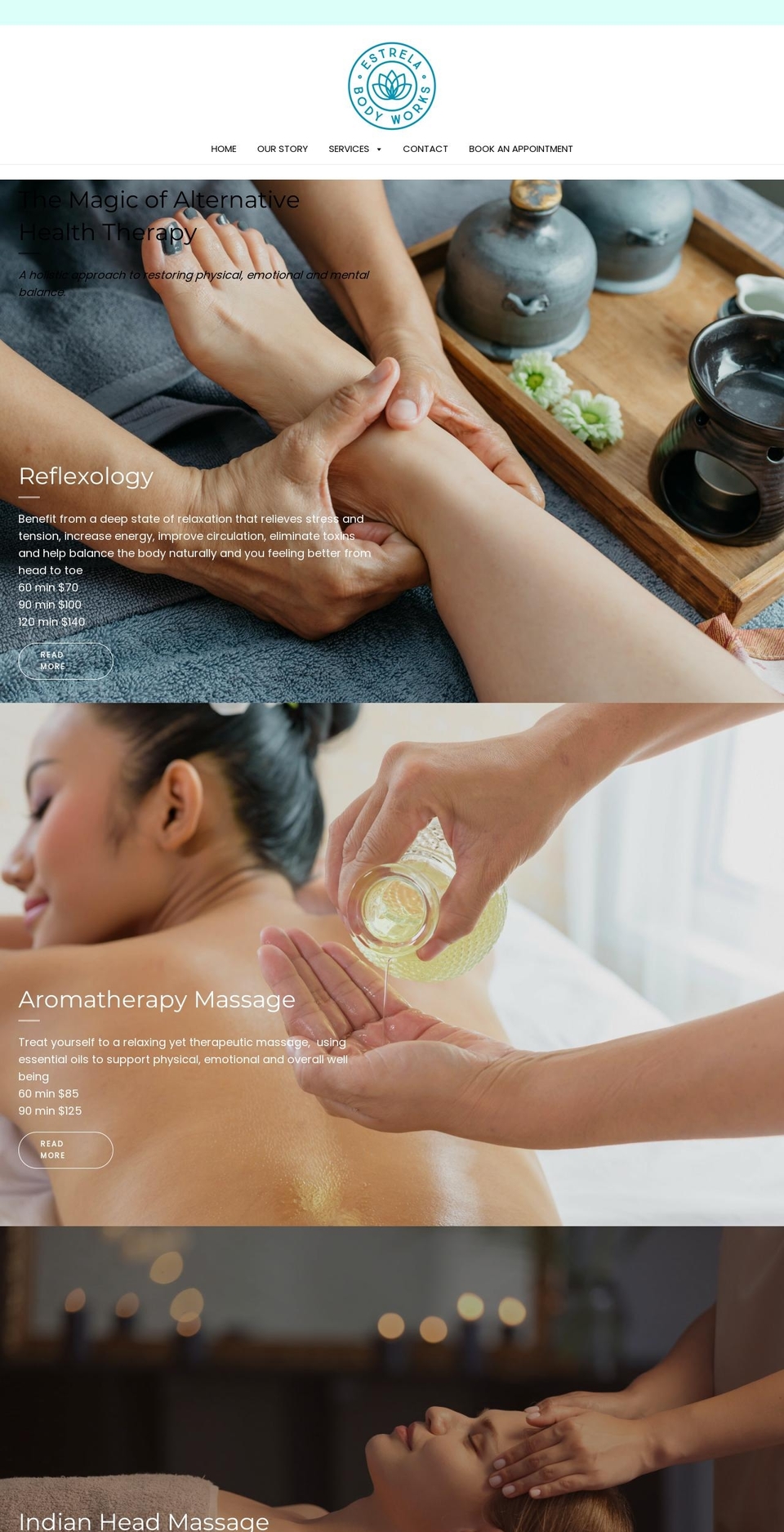 estrelabodyworks.com shopify website screenshot