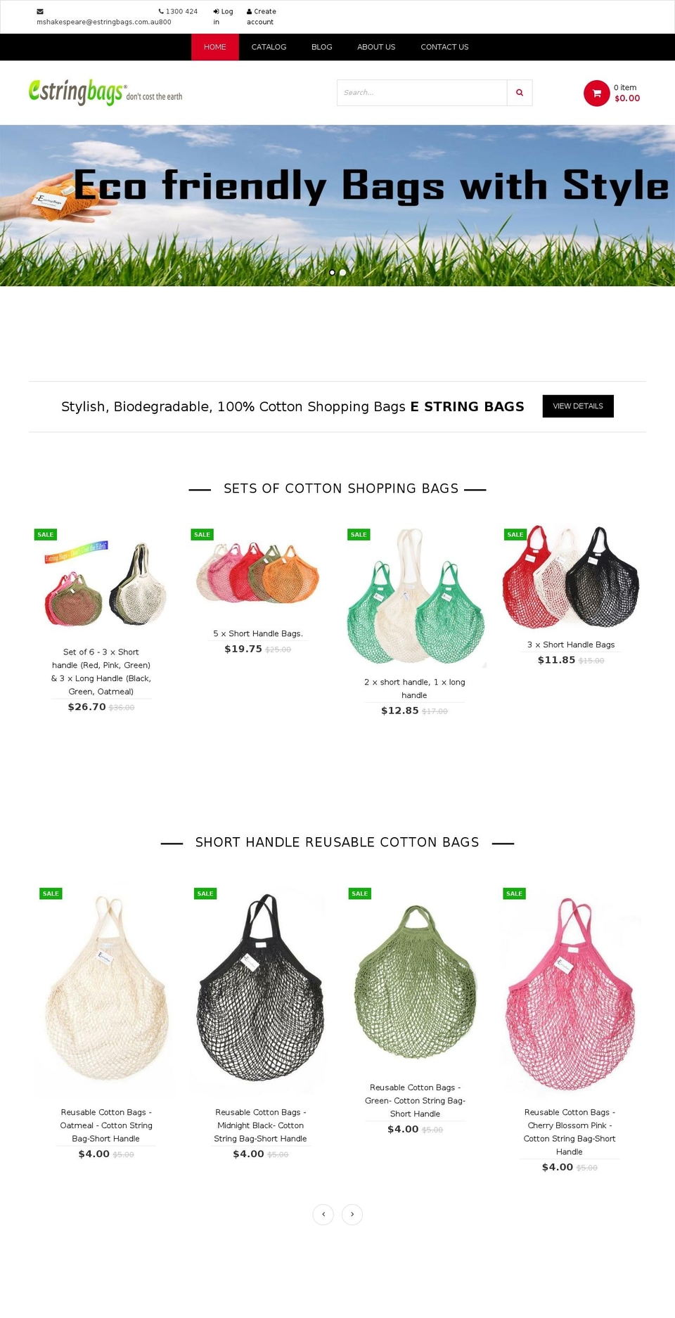 linda Shopify theme site example estringbags.com.au