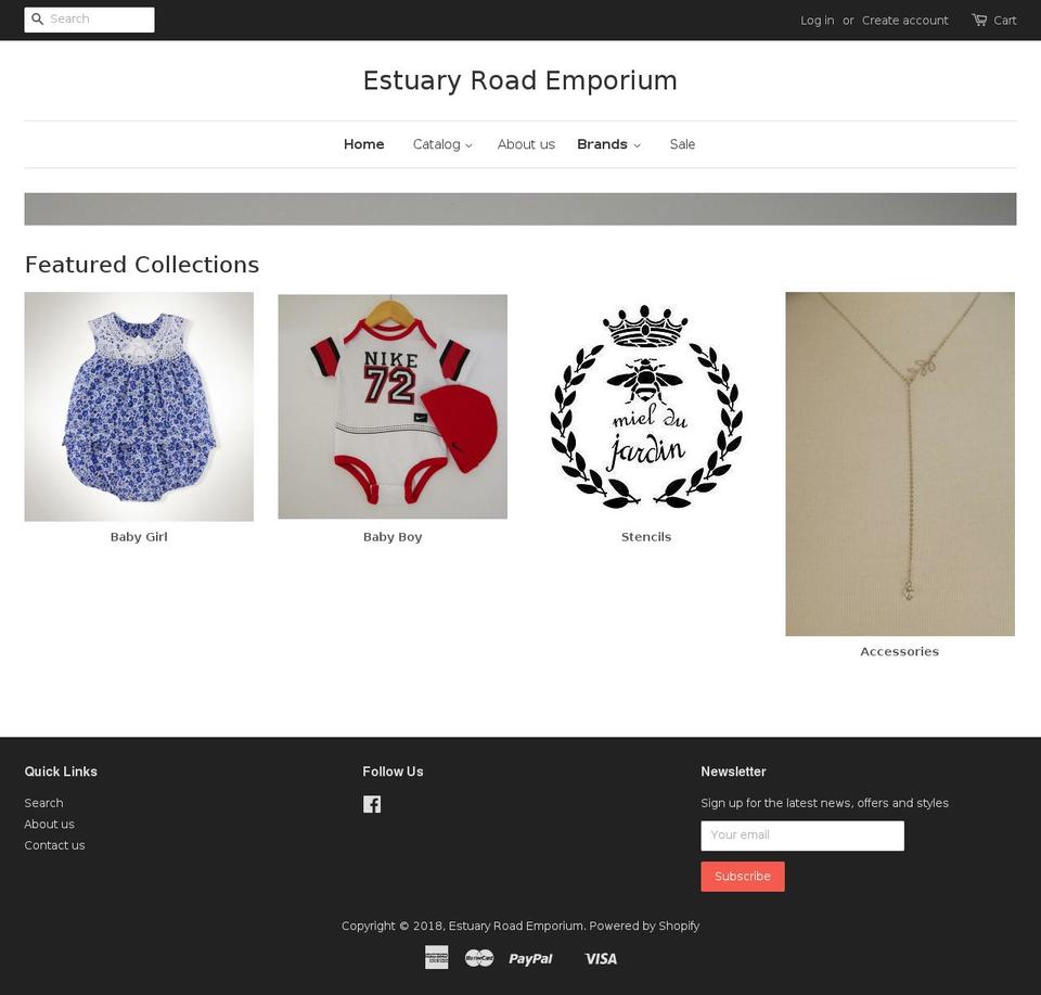 estuaryroademporium.com shopify website screenshot