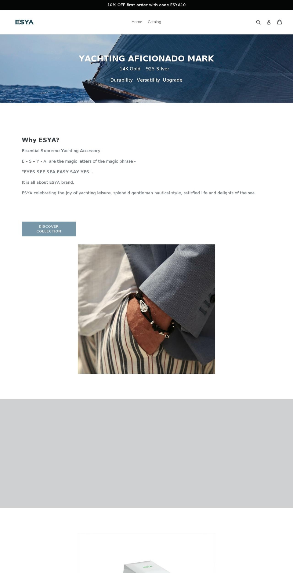 esyajewelry.com — Shopify storefront screenshot