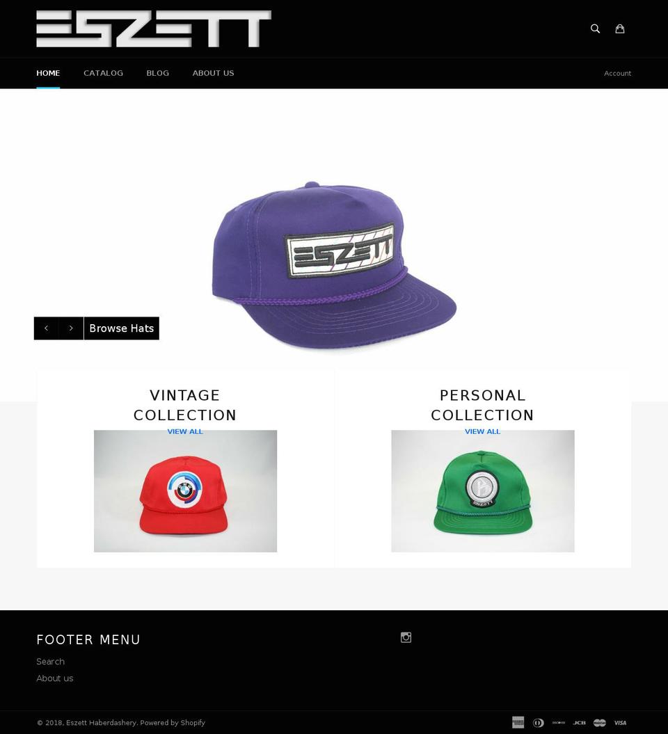 eszetthaberdashery.com — Shopify storefront screenshot