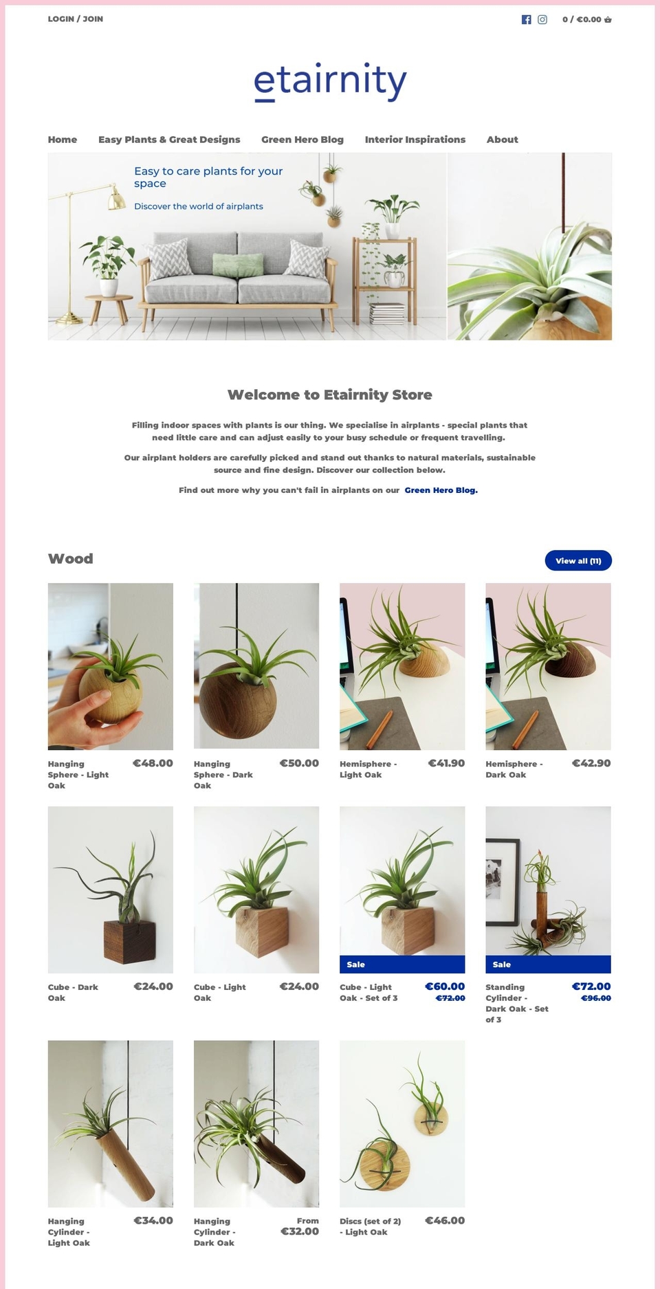 etairnity-shop.com — Shopify storefront screenshot