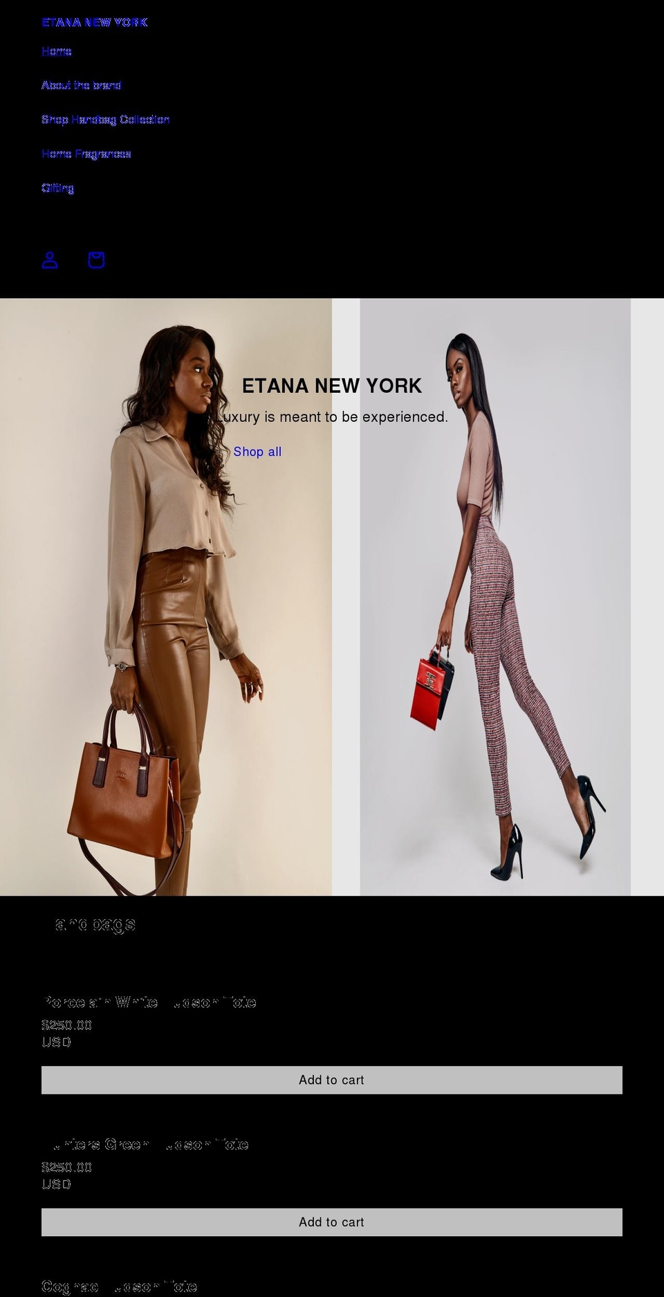 etananyc.com shopify website screenshot