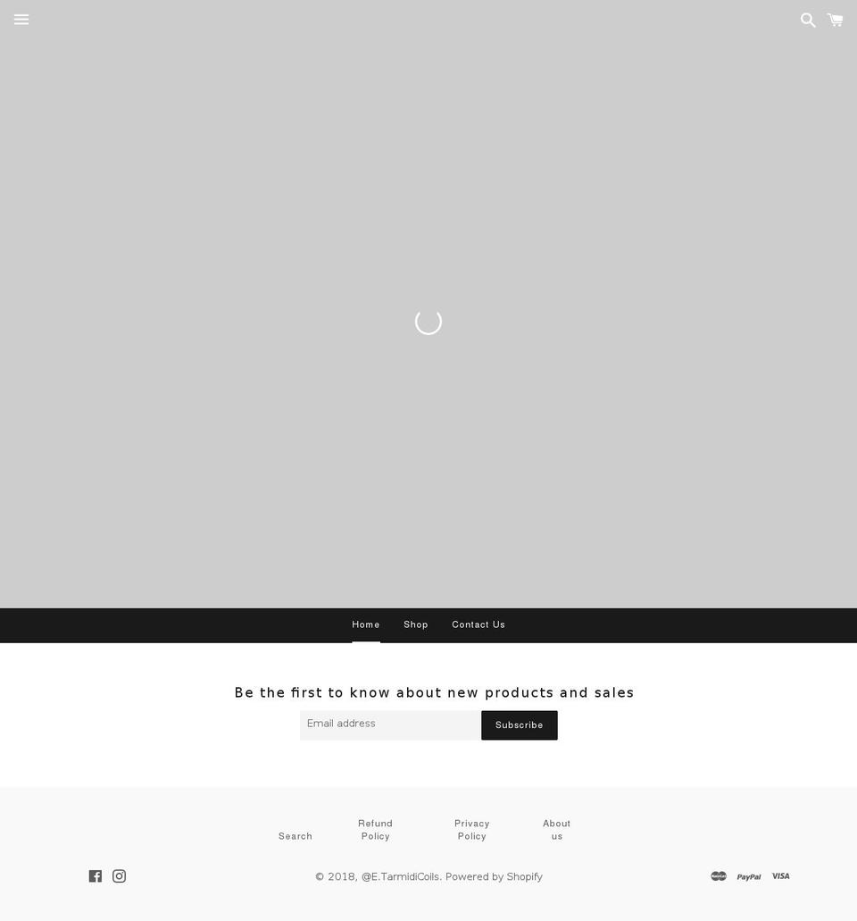 etarmidicoils.net shopify website screenshot