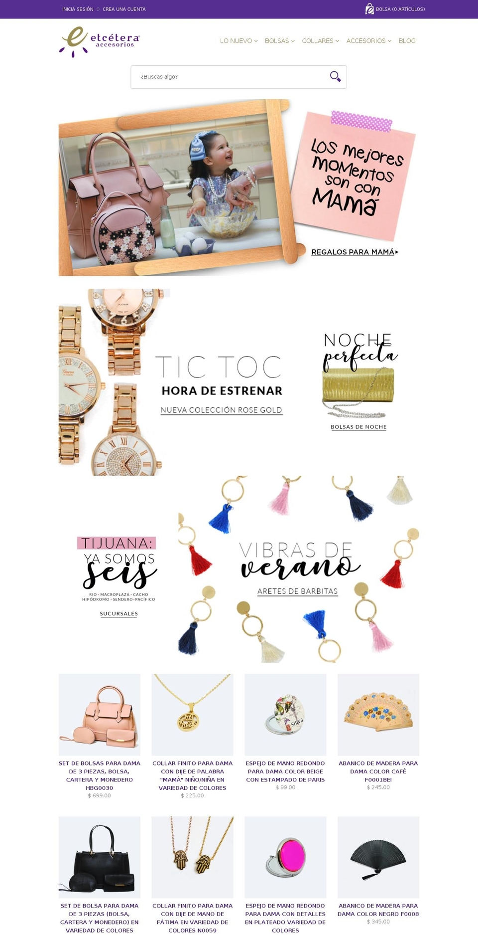 etceteraaccesorios.com shopify website screenshot