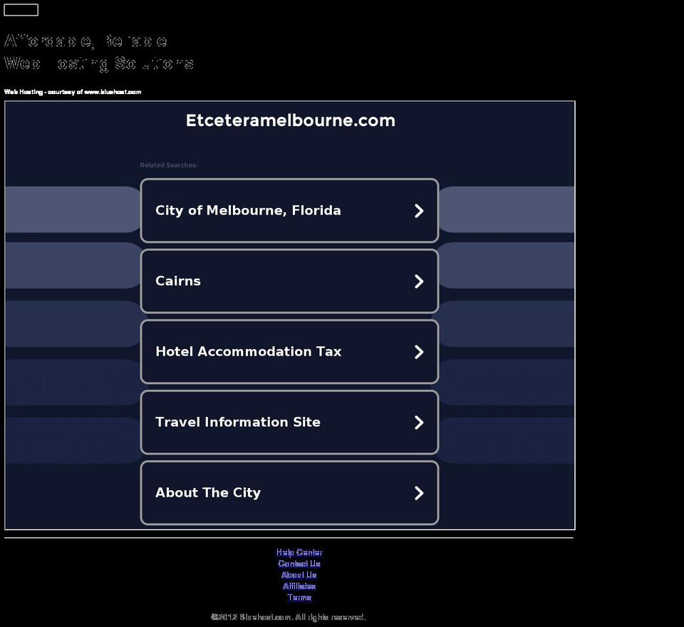 etceteramelbourne.com — Shopify storefront screenshot