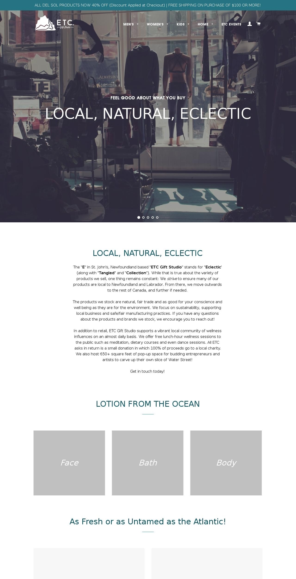 etcgifts.ca shopify website screenshot