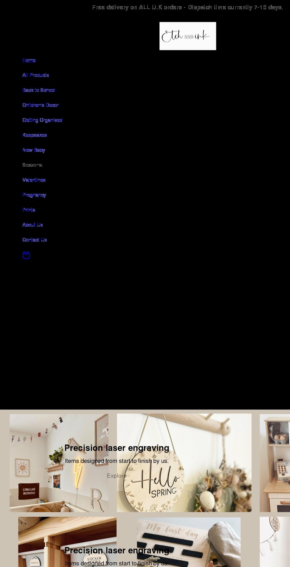 etchandink.com shopify website screenshot