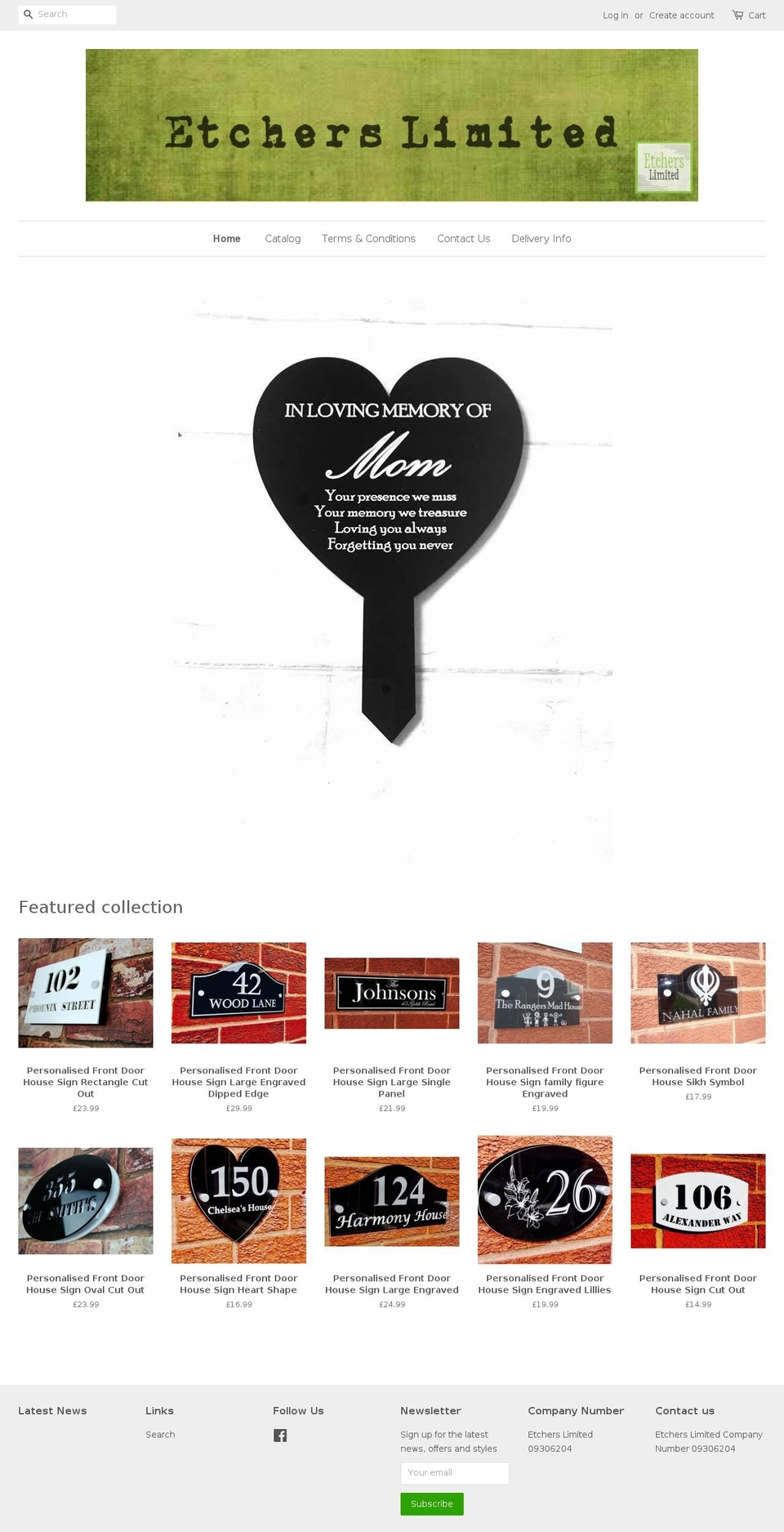 etcherslimited.com — Shopify storefront screenshot